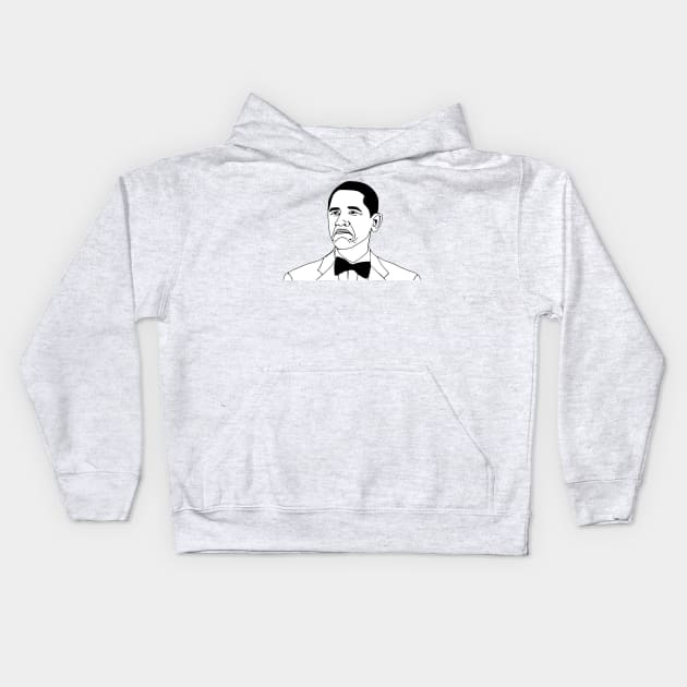 Obama Not Bad Face Kids Hoodie by FlashmanBiscuit